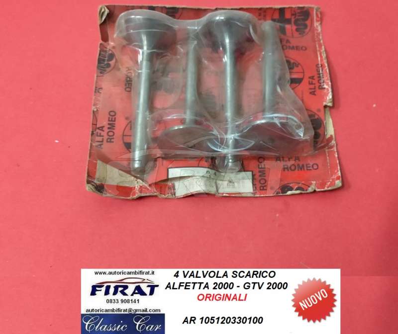 VALVOLE SCARICO ALFETTA 2000 - GTV 2000 (105120330100)